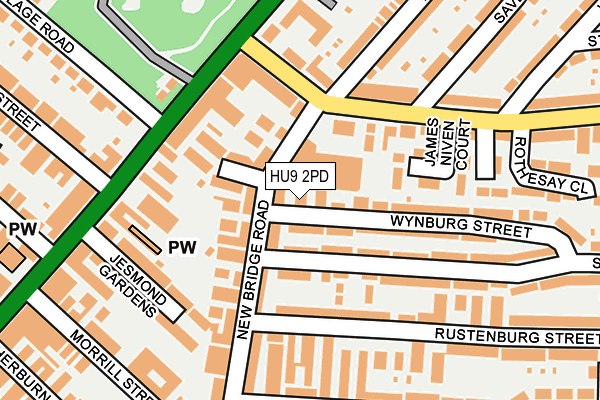 HU9 2PD map - OS OpenMap – Local (Ordnance Survey)