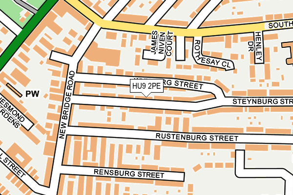 HU9 2PE map - OS OpenMap – Local (Ordnance Survey)