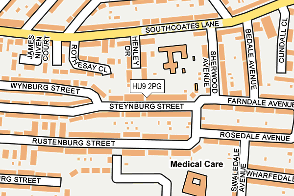 HU9 2PG map - OS OpenMap – Local (Ordnance Survey)