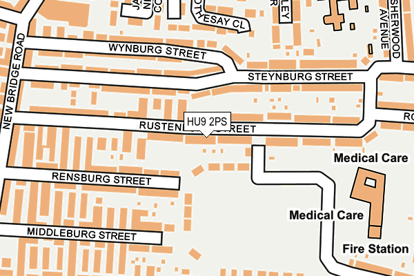 HU9 2PS map - OS OpenMap – Local (Ordnance Survey)
