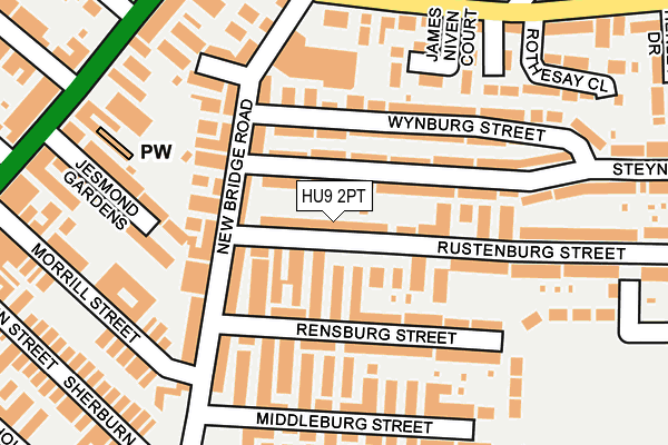 HU9 2PT map - OS OpenMap – Local (Ordnance Survey)