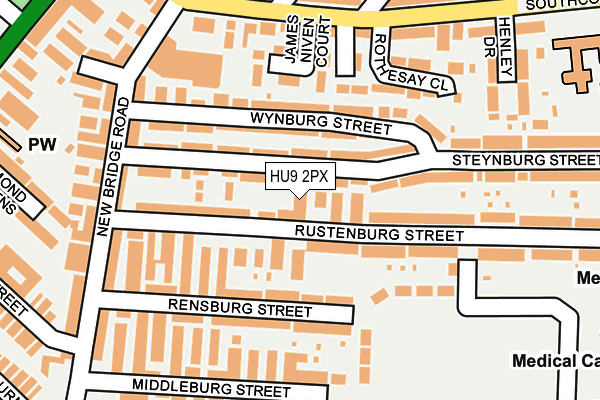 HU9 2PX map - OS OpenMap – Local (Ordnance Survey)