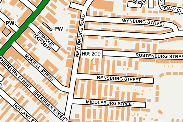 HU9 2QD map - OS OpenMap – Local (Ordnance Survey)