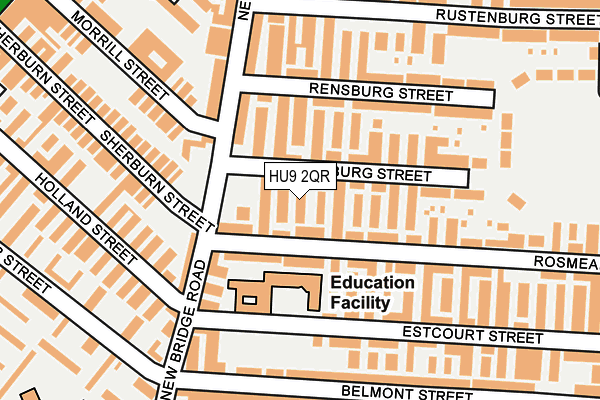 HU9 2QR map - OS OpenMap – Local (Ordnance Survey)