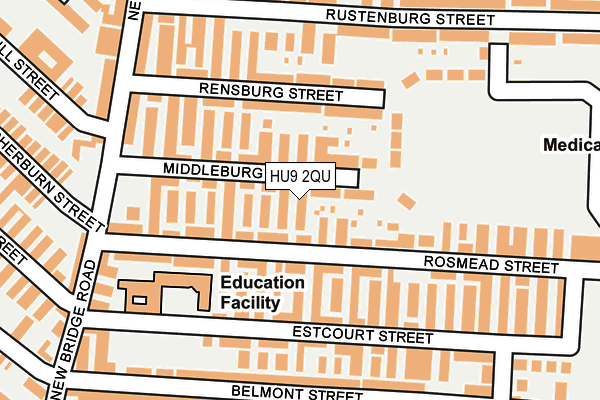 HU9 2QU map - OS OpenMap – Local (Ordnance Survey)