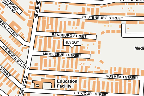 HU9 2QY map - OS OpenMap – Local (Ordnance Survey)