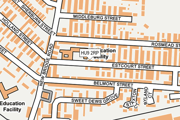 HU9 2RP map - OS OpenMap – Local (Ordnance Survey)