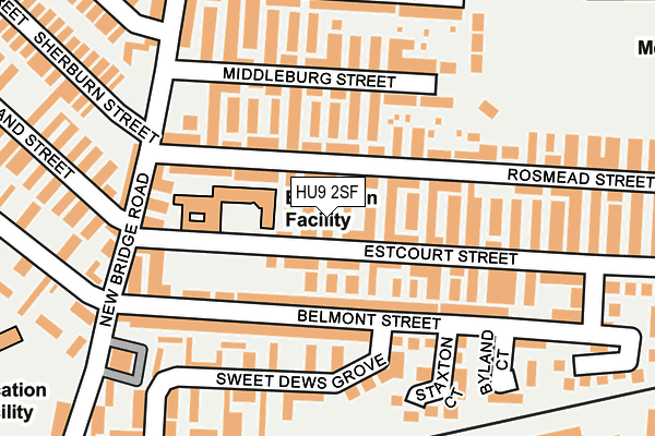 HU9 2SF map - OS OpenMap – Local (Ordnance Survey)