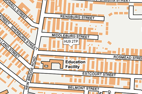 HU9 2TP map - OS OpenMap – Local (Ordnance Survey)