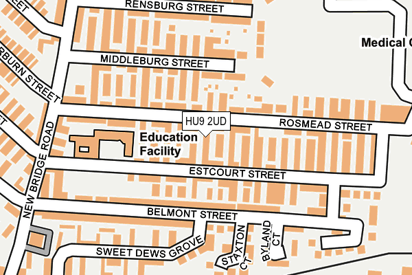 HU9 2UD map - OS OpenMap – Local (Ordnance Survey)