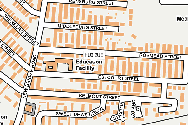 HU9 2UE map - OS OpenMap – Local (Ordnance Survey)