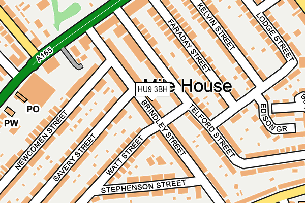 HU9 3BH map - OS OpenMap – Local (Ordnance Survey)