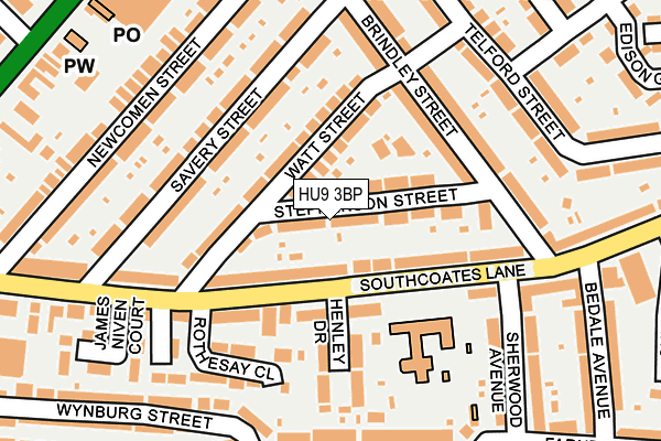 HU9 3BP map - OS OpenMap – Local (Ordnance Survey)