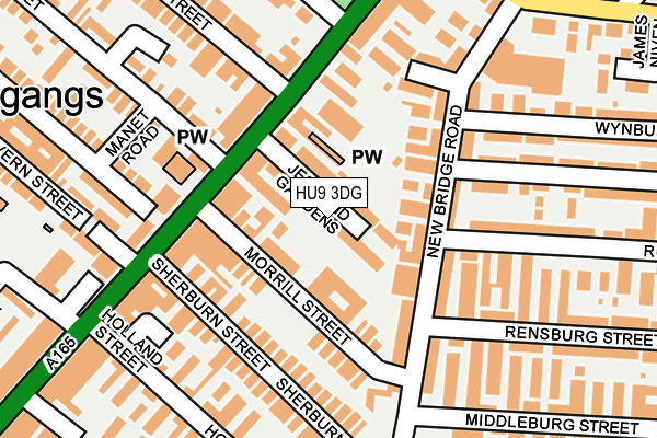 HU9 3DG map - OS OpenMap – Local (Ordnance Survey)