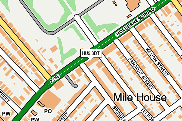 HU9 3DT map - OS OpenMap – Local (Ordnance Survey)