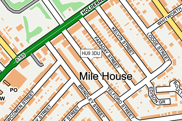 HU9 3DU map - OS OpenMap – Local (Ordnance Survey)