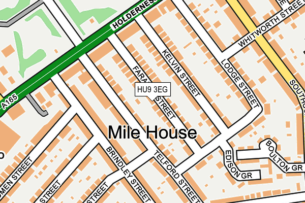 HU9 3EG map - OS OpenMap – Local (Ordnance Survey)