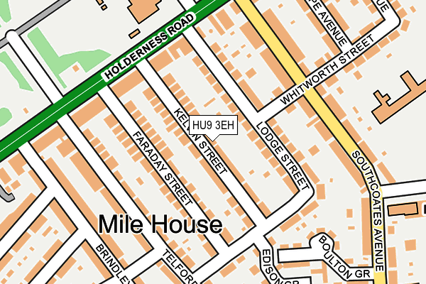 HU9 3EH map - OS OpenMap – Local (Ordnance Survey)