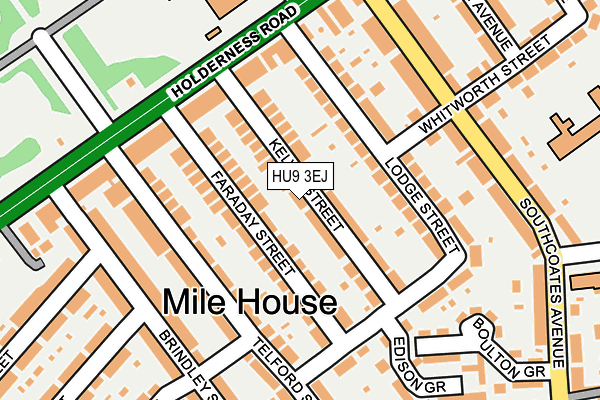 HU9 3EJ map - OS OpenMap – Local (Ordnance Survey)