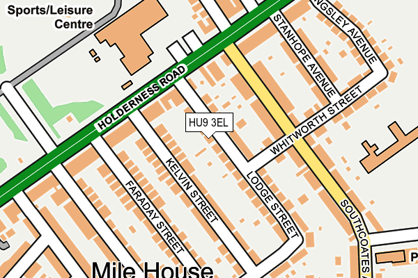 HU9 3EL map - OS OpenMap – Local (Ordnance Survey)