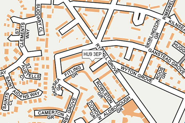 HU9 3EP map - OS OpenMap – Local (Ordnance Survey)