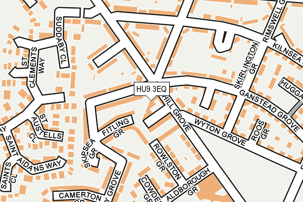 HU9 3EQ map - OS OpenMap – Local (Ordnance Survey)