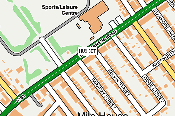 HU9 3ET map - OS OpenMap – Local (Ordnance Survey)