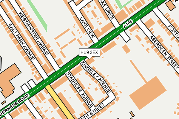 HU9 3EX map - OS OpenMap – Local (Ordnance Survey)