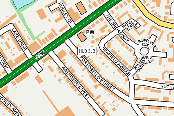 HU9 3JB map - OS OpenMap – Local (Ordnance Survey)