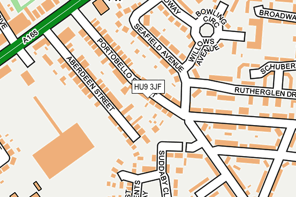 HU9 3JF map - OS OpenMap – Local (Ordnance Survey)