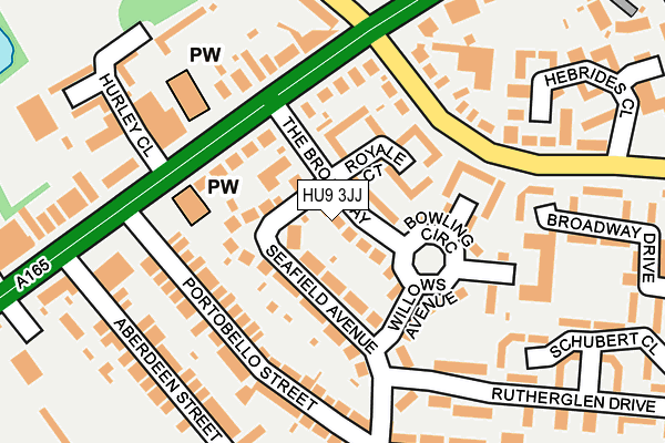 HU9 3JJ map - OS OpenMap – Local (Ordnance Survey)