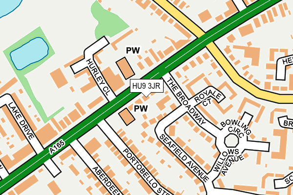 HU9 3JR map - OS OpenMap – Local (Ordnance Survey)