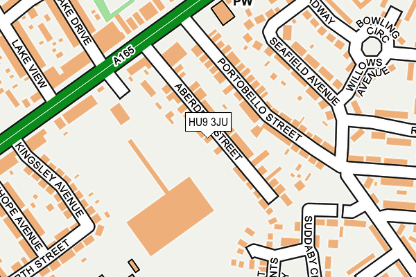 HU9 3JU map - OS OpenMap – Local (Ordnance Survey)
