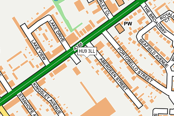 HU9 3LL map - OS OpenMap – Local (Ordnance Survey)