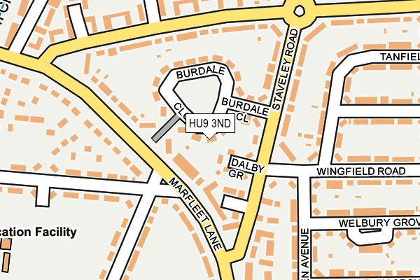 HU9 3ND map - OS OpenMap – Local (Ordnance Survey)