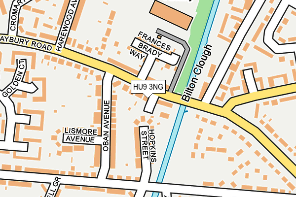 HU9 3NG map - OS OpenMap – Local (Ordnance Survey)