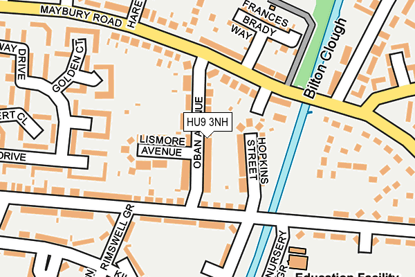 HU9 3NH map - OS OpenMap – Local (Ordnance Survey)