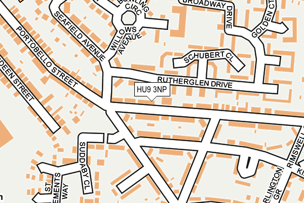 HU9 3NP map - OS OpenMap – Local (Ordnance Survey)