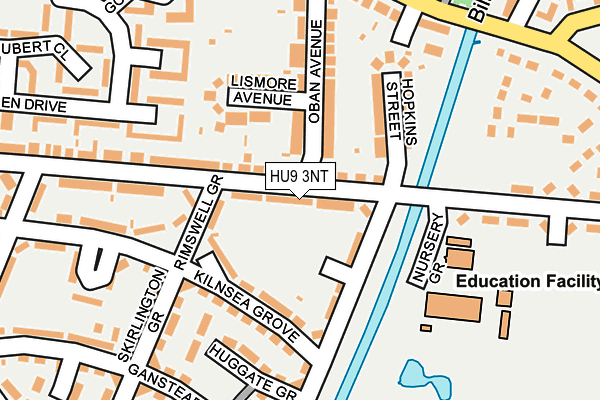 HU9 3NT map - OS OpenMap – Local (Ordnance Survey)