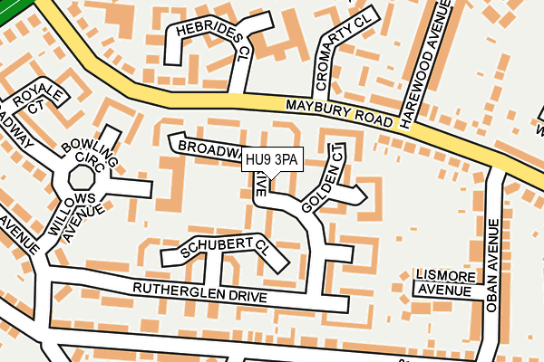 HU9 3PA map - OS OpenMap – Local (Ordnance Survey)