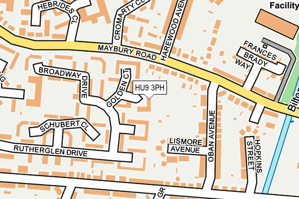 HU9 3PH map - OS OpenMap – Local (Ordnance Survey)