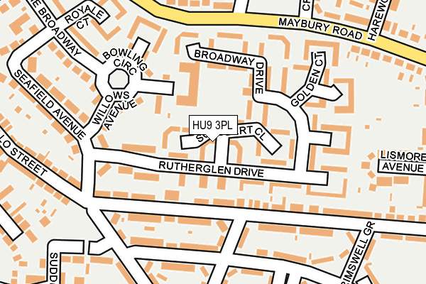 HU9 3PL map - OS OpenMap – Local (Ordnance Survey)