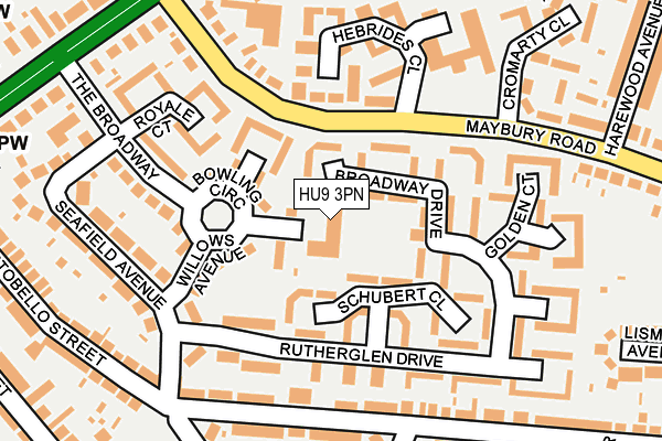 HU9 3PN map - OS OpenMap – Local (Ordnance Survey)