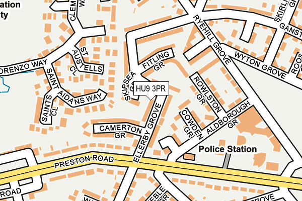 HU9 3PR map - OS OpenMap – Local (Ordnance Survey)