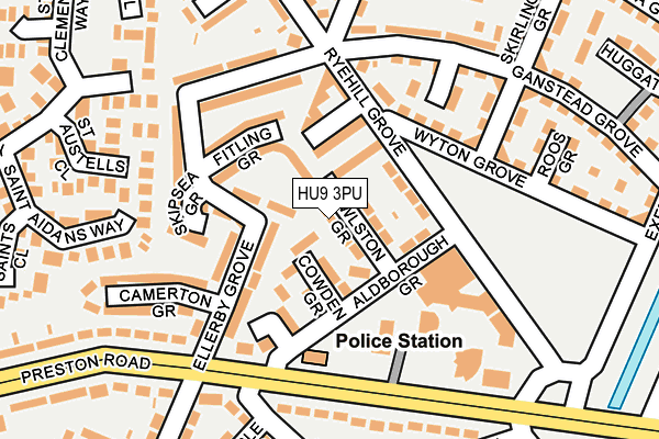 HU9 3PU map - OS OpenMap – Local (Ordnance Survey)