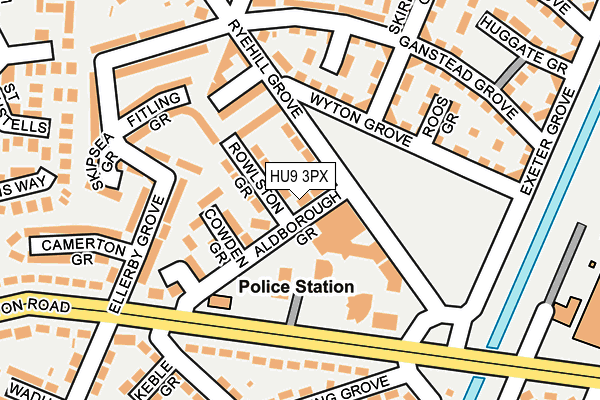 HU9 3PX map - OS OpenMap – Local (Ordnance Survey)