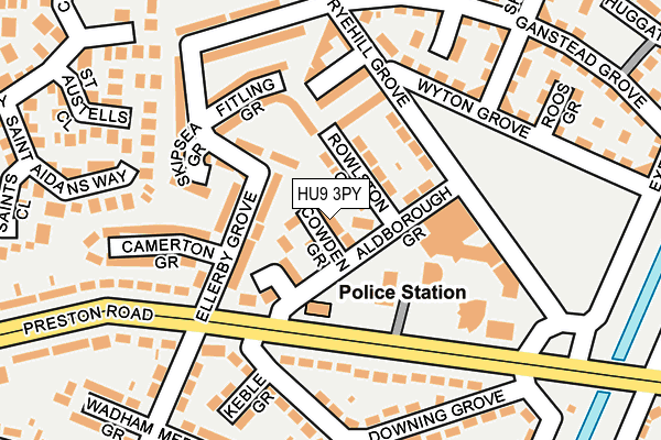 HU9 3PY map - OS OpenMap – Local (Ordnance Survey)