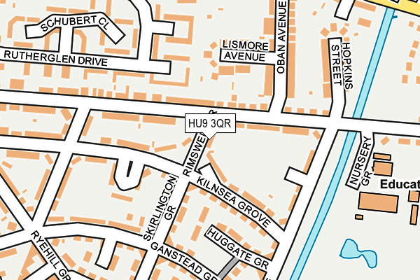 HU9 3QR map - OS OpenMap – Local (Ordnance Survey)