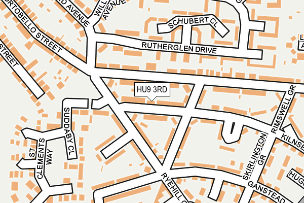 HU9 3RD map - OS OpenMap – Local (Ordnance Survey)