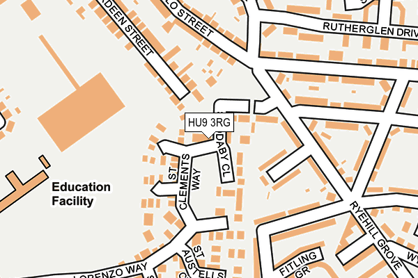 HU9 3RG map - OS OpenMap – Local (Ordnance Survey)